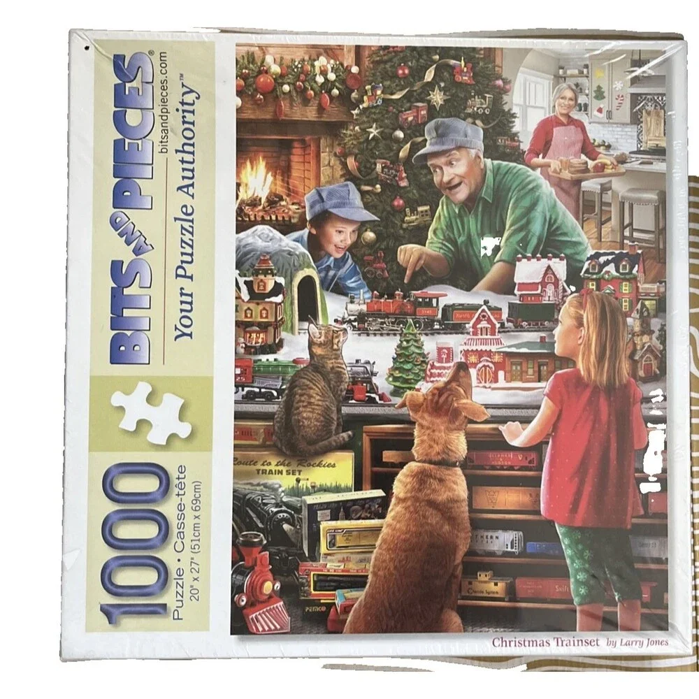 Bits & Pieces 1000 Pc Jigsaw Puzzle Christmas Trainset New Sealed Gift Holiday